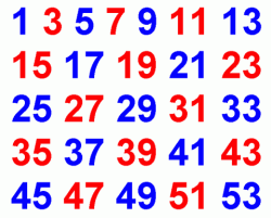 55, 57, 59, 61, 63 55, 57, 59, 61, 63